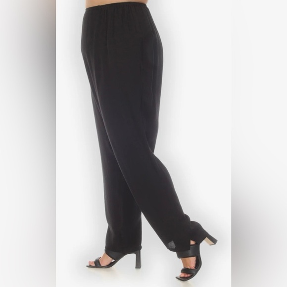 NWT Citron Santa Monica Silk Black Pull On Pant in Size 2X - Picture 4 of 7